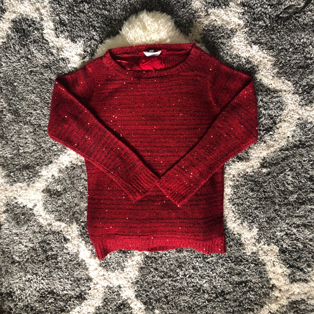 Time and tru lovely red sweater